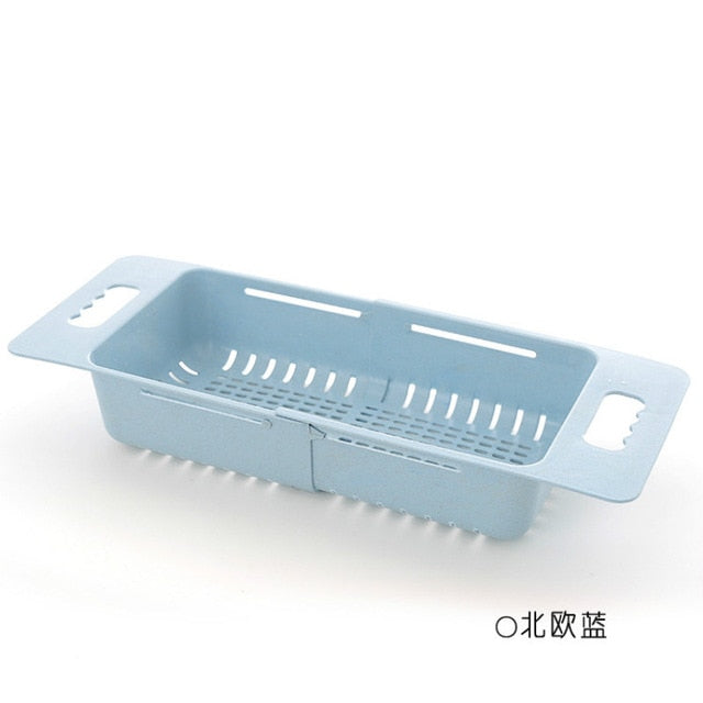 Retractable sink, drain rack, storage rack, kitchen, plastic bowl, chopsticks rack, household vegetable storage rack, bowl rack