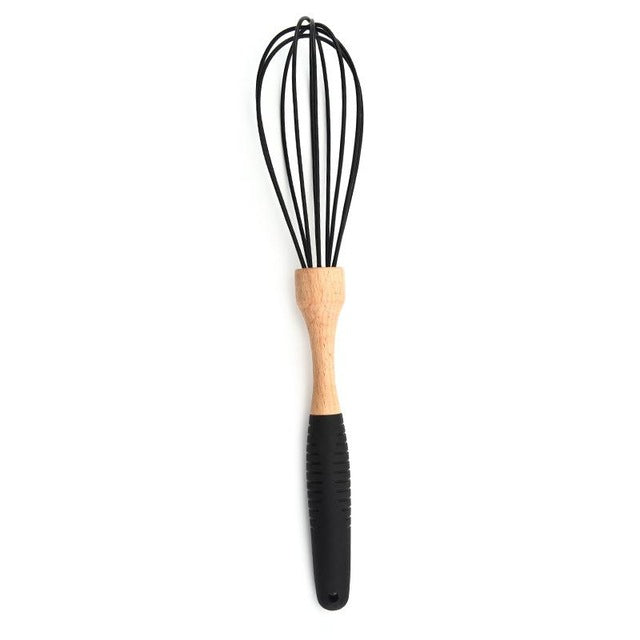 Dropshipping Silicone Wood Turner Soup Spoon Spatula Brush Scraper Pasta Gloves Egg Beater Kitchen Cooking Tools Kitchenware