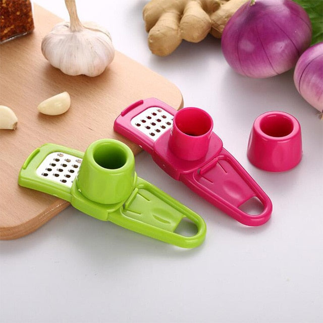 1pcs/lot Stainless Steel Garlic Presses Manual Garlic Mincer  Garlic Tools Kitchen supplies Gadgets Curve presses Fruit Tools