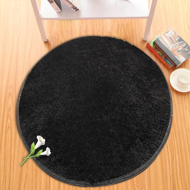 Fluffy Round Rug Carpets for Living Room Decor Faux Fur Rugs Kids Room Long Plush Rugs for Bedroom Shaggy Area Rug Modern Mats