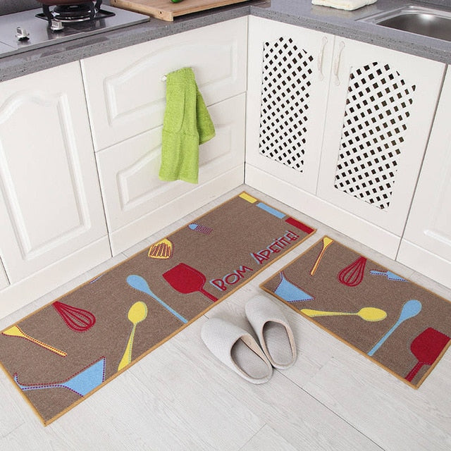 Long Kitchen Mat Bath Carpet Floor Mat Home Entrance Doormat Tapete Absorbent Bedroom Living Room Floor Mats Modern Kitchen Rug
