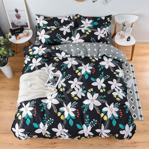 Flower Bedding Sets 3/4pcsBed Linings Duvet Cover Bed Sheet Pillowcases Bedding Set for Girl Kids