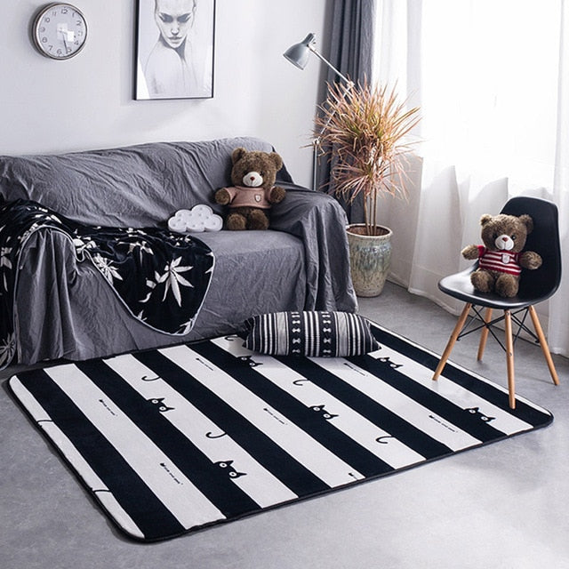 Nordic Modern Carpet Polyester Rug and Carpets for Living Room Floor Child Kids Play Mat Bedroom Bathroom Home Door Mat alfombra