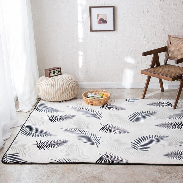 Nordic Modern Carpet Polyester Rug and Carpets for Living Room Floor Child Kids Play Mat Bedroom Bathroom Home Door Mat alfombra