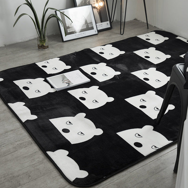 Nordic Modern Carpet Polyester Rug and Carpets for Living Room Floor Child Kids Play Mat Bedroom Bathroom Home Door Mat alfombra