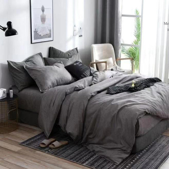 JDDTON New Arrival Classical Double sided Bed Linings Concise Style Bedding Set Quilt Cover Pillowcase Cover Bed 3pcs/set BE031