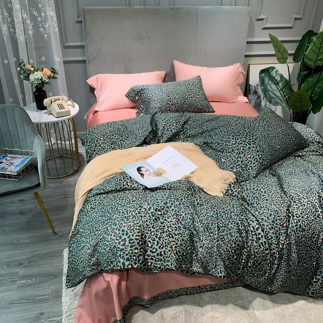 Svetanya Silkly Egyptian Cotton Bedding Linens Printed Sheet Pillowcase Duvet Cover king queen Europe double size