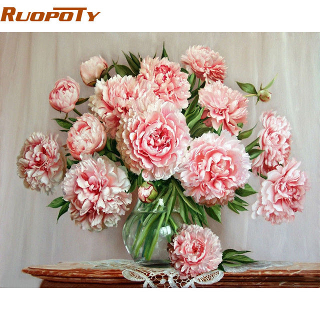 RUOPOTY Frame Tiger Animals DIY Painting By Numbers Wall Art Picture Acrylic Canvas Painting For Home Decoration Drop Shipping