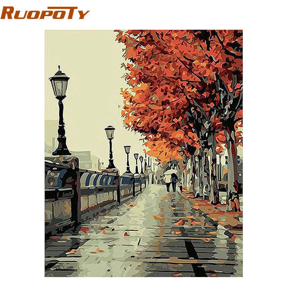 RUOPOTY Frame Tiger Animals DIY Painting By Numbers Wall Art Picture Acrylic Canvas Painting For Home Decoration Drop Shipping