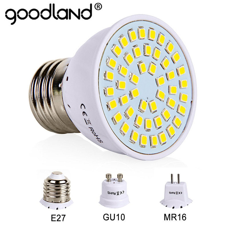 E27 LED Bulb GU10 LED Lamp 220V SMD 2835 MR16 Spotlight 48 60 80LEDs Warm White Cold White Lights for Home Decoration Ampoule